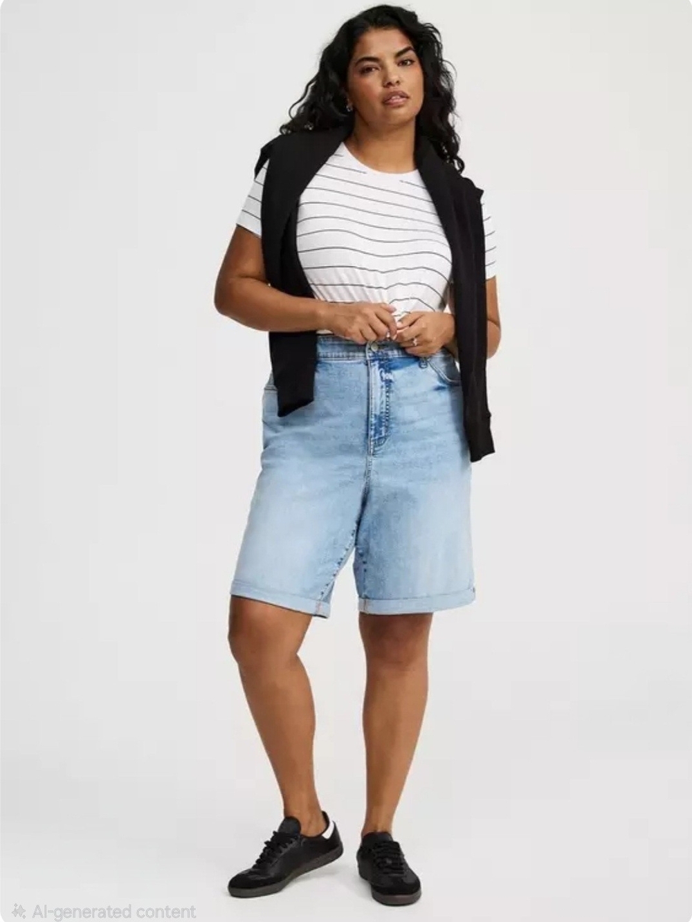 Torrid Perfect High Rise Vintage Stretch Bermuda Shorts Light Wash Size 12 NWT